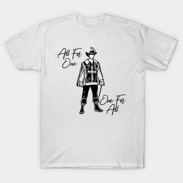 All For One; One For All T-Shirt by KayBee Gift Shop